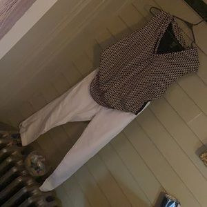 Two-piece outfit Ann Taylor top-  Levi bottoms ( denim) size 10 /top medium